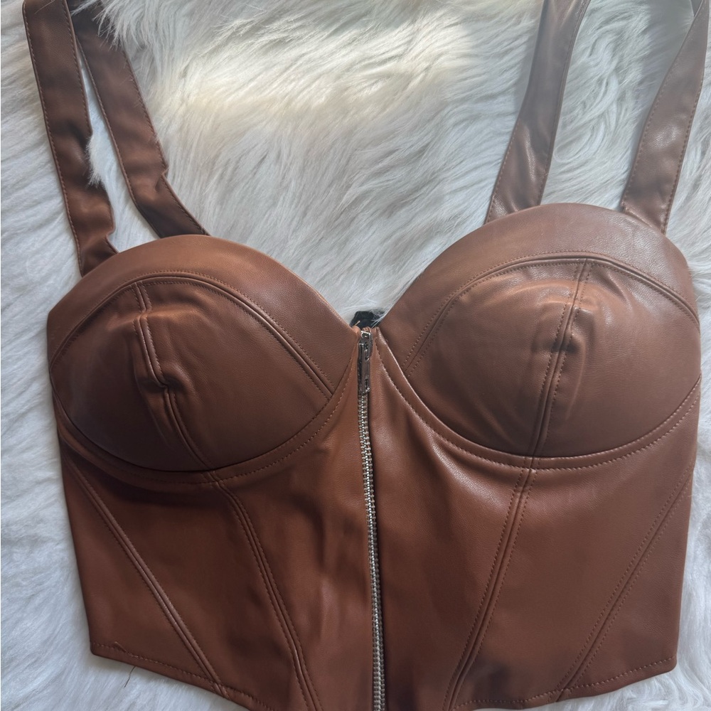 Windsor Brown Crop Top